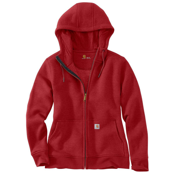 Carhartt Women’s Dark Crimson Heather Clarks Burg Full-Zip Hoodie