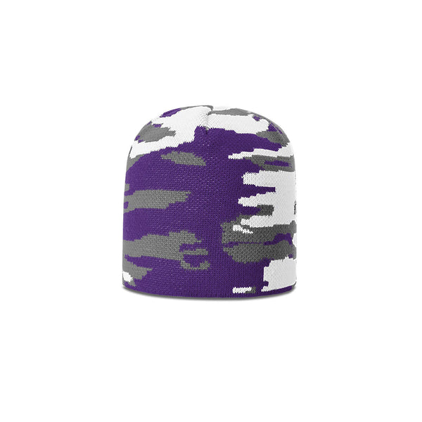 Richardson Purple/Charcoal Jacquard Camo Beanie