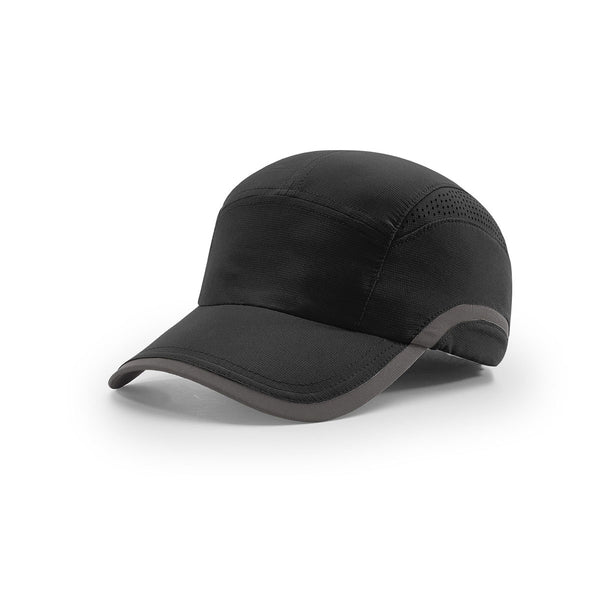 Richardson Black/Charcoal Lifestyle Active Laser Vented Running Cap