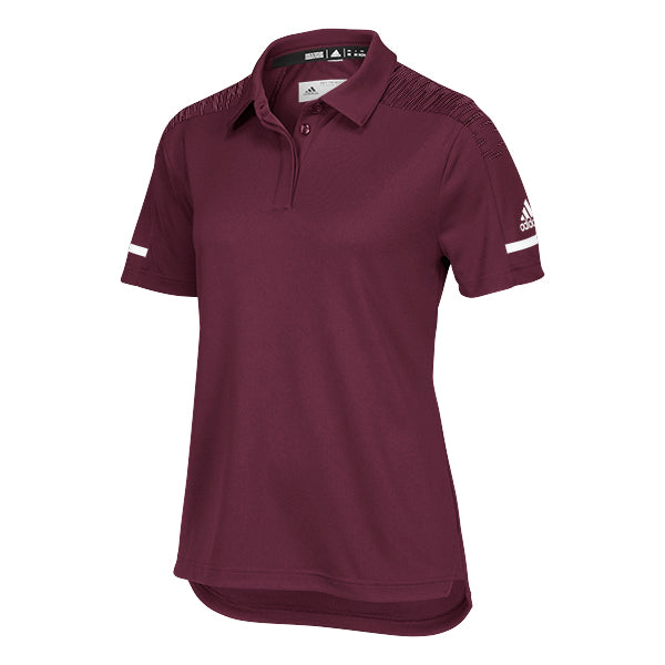 adidas Women’s Maroon/White Team Iconic Coaches Polo