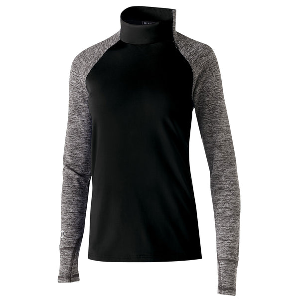 Holloway Women’s Black/Carbon Heather Fleece Quarter Zip Affirm Pullover