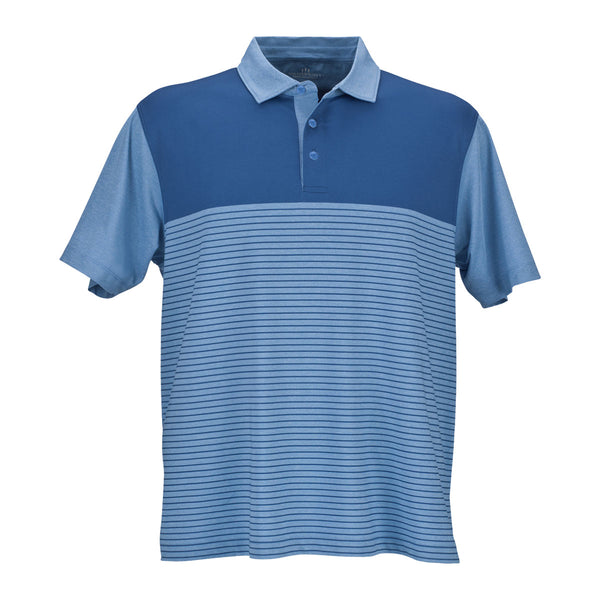 Vantage Men’s Indigo/Tonal Indigo Pro Tonal Block Stripe Polo