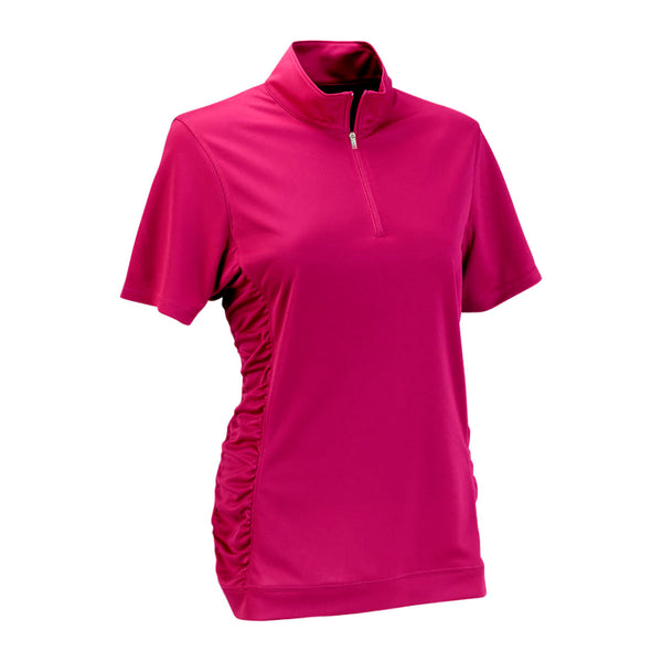 Vantage Women’s Berry Pink Omega Ruched Polo