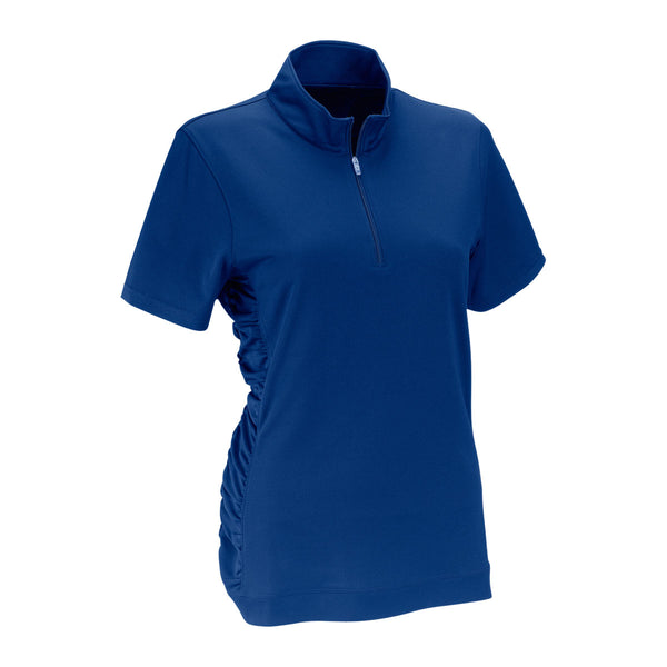 Vantage Women’s Indigo Omega Ruched Polo