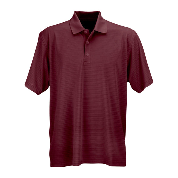 Vantage Men’s Deep Maroon Textured Stripe Polo