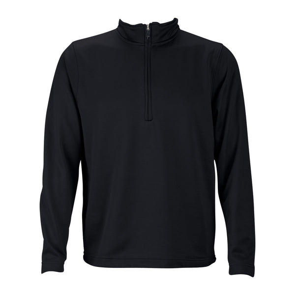 Vantage Men’s Black 1/4-Zip Brushed Back Micro-Fleece Pullover