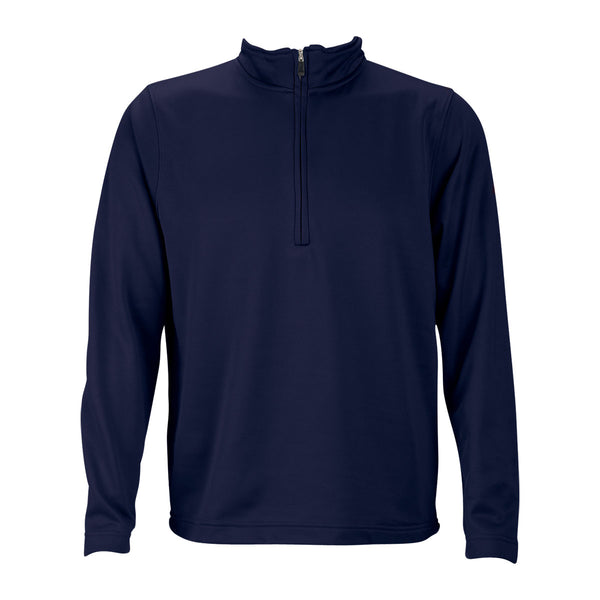 Vantage Men’s Navy 1/4-Zip Brushed Back Micro-Fleece Pullover