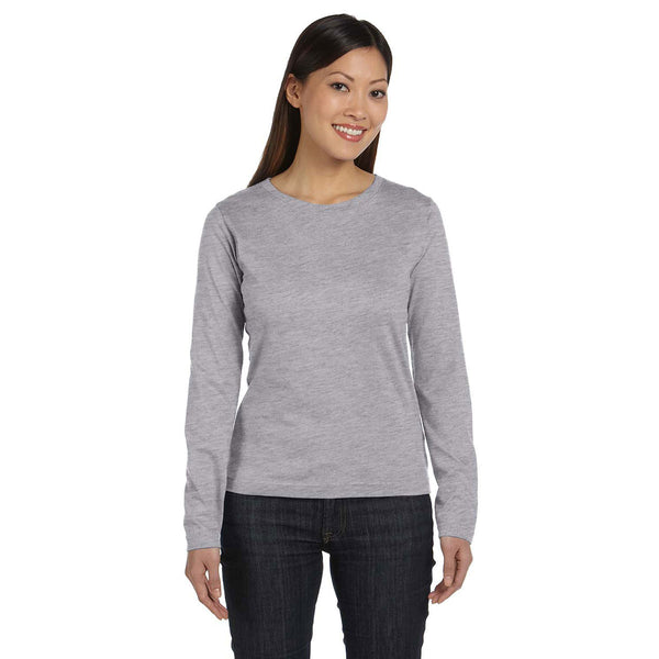 LAT Women’s Heather Long Sleeve Premium Jersey T-Shirt