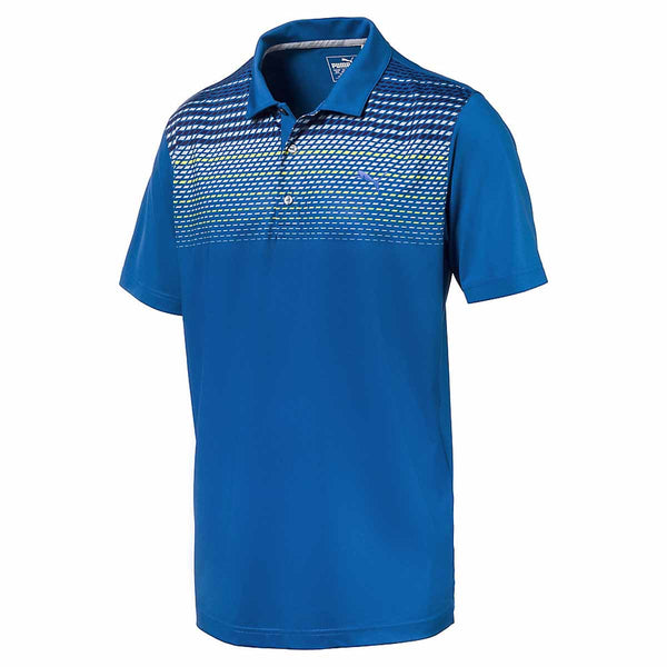 Puma Golf Men’s Lapis Blue Sportstyle Road Map Golf Polo