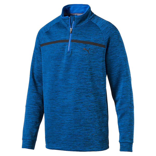 Puma Golf Men’s Electric Blue Lemonade PWRWARM Bonded 1/4 Zip