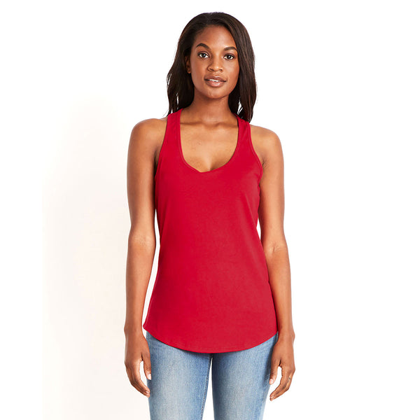 Next Level Women’s Red Gathered Racerback Tank