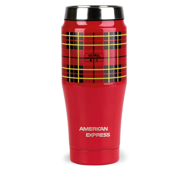 Thermos Red Heritage Plaid Travel Tumbler-16oz