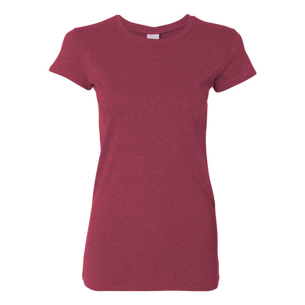 J. America Women’s Maroon/Silver Glitter T-Shirt