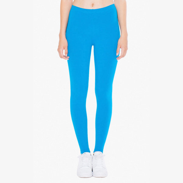 American Apparel Women’s Teal Cotton Spandex Jersey Leggings