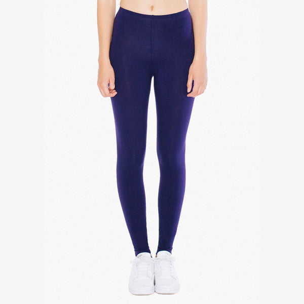 American Apparel Women’s Imperial Purple Cotton Spandex Jersey Leggings