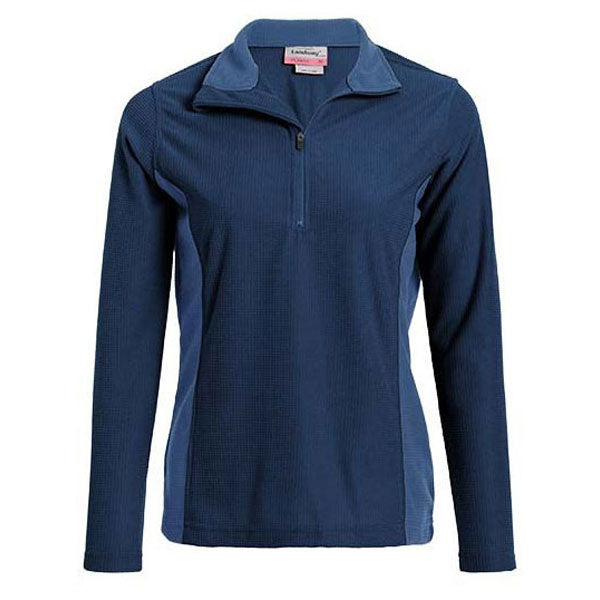 Landway Women’s Navy/Slate Blue Klamath Waffle-Knit Fleece Pullover