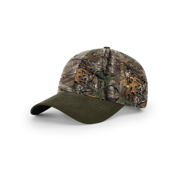 Richardson Dark Olive/Xtra Camo Crown with Duck Cloth Visor Cap