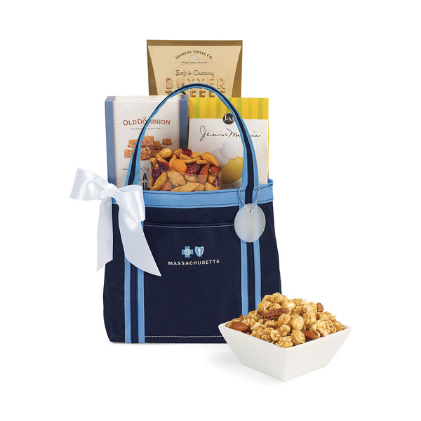 Gourmet Expressions Navy/Sky Blue Piccolo Grab N’ Gourmet Treats Tote