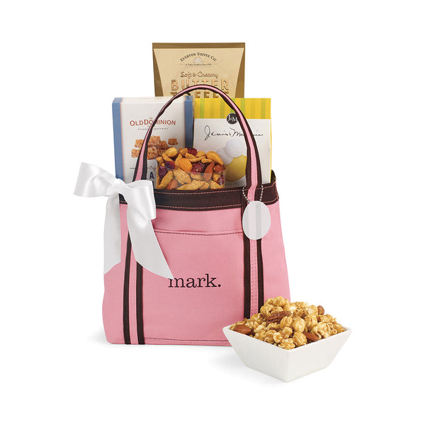 Gourmet Expressions Pink/Brown Piccolo Grab N’ Gourmet Treats Tote