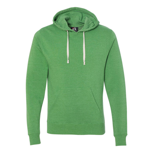 J. America Men’s Green Triblend Triblend Hooded Pullover Sweatshirt