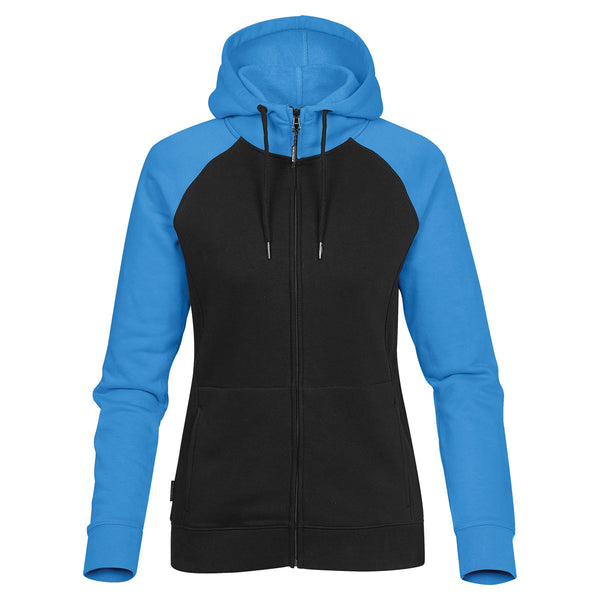 Stormtech Women’s Black/Electric Blue Omega Two-Tone Zip Hoody