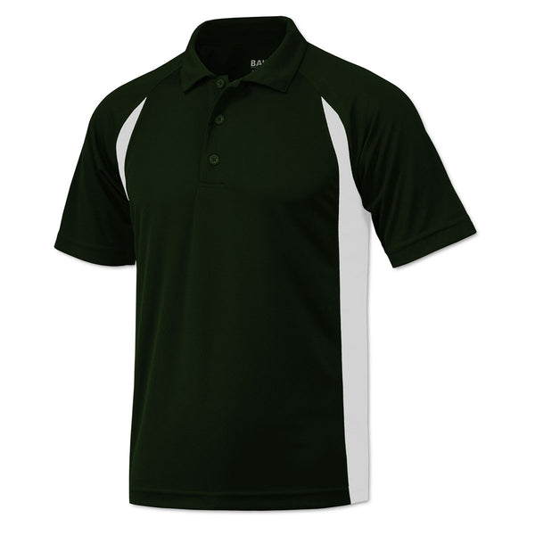 BAW Men’s Dark Green/White Colorblock Body Cool Tek Polo