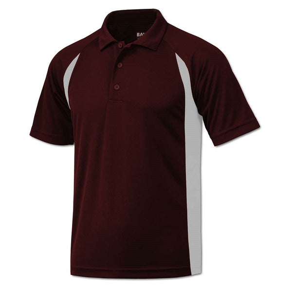 BAW Men’s Maroon/White Colorblock Body Cool Tek Polo