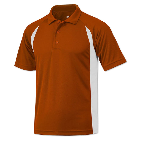 BAW Men’s Texas Orange/White Colorblock Body Cool Tek Polo