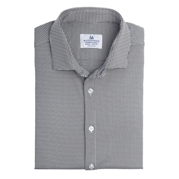 Mizzen+Main Men’s Black Gingham Davenport Dress Shirt