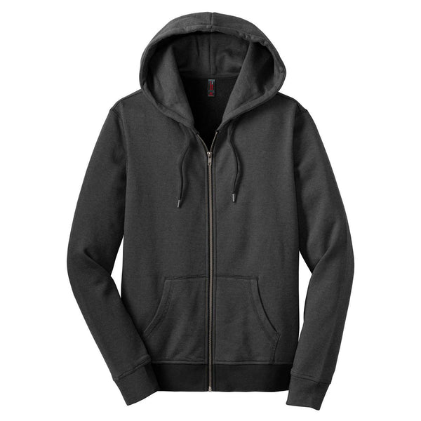 District Made Women’s Black/Charcoal Mini Stripe Full-Zip Hoodie