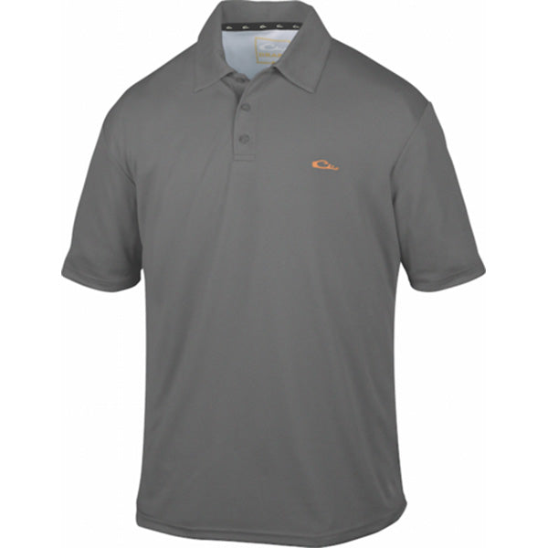 Drake Waterfowl Men’s Charcoal Heatherd Polo