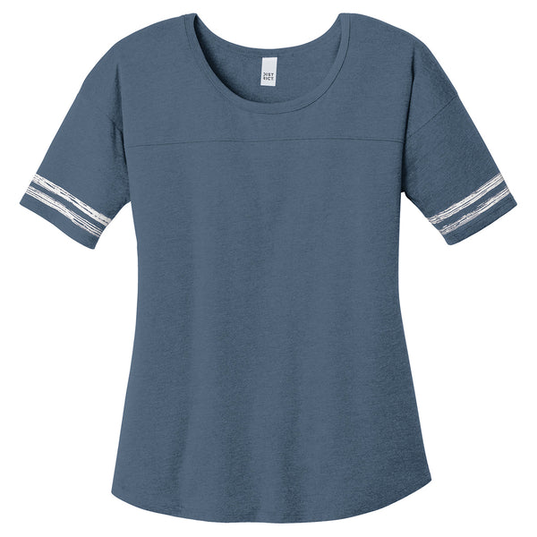 District Women’s Heathered True Navy/White Scorecard Tee