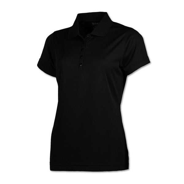 BAW Women’s Black Eco Cool Tek Short Sleeve Polo