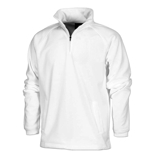 BAW Men’s White Fleece Quarter Zip