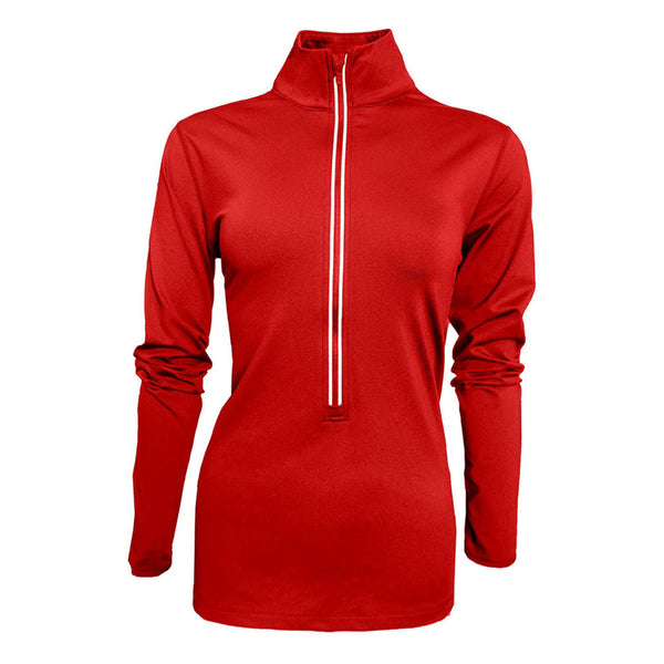 BAW Women’s Red 1/2 Zip Comfort Weight Sweatshirt