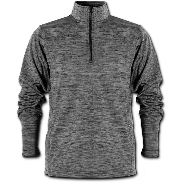 BAW Men’s Heather Black Honeycomb 1/4 Zip