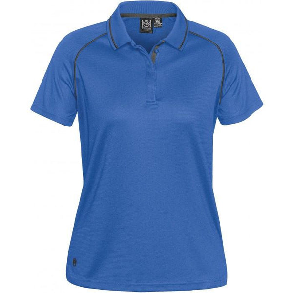 Stormtech Women’s Azure Blue/Carbon Tritium Performance Polo