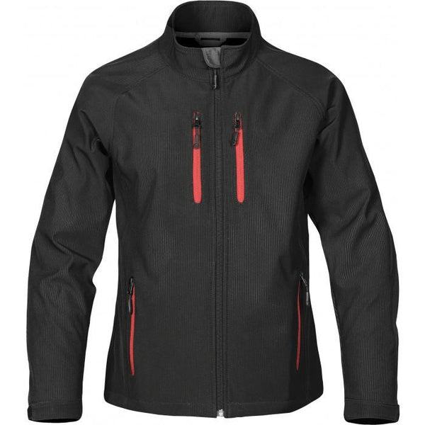 Stormtech Women’s Black/Stadium Red Ellipse Softshell