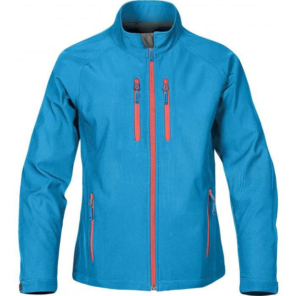 Stormtech Women’s Electric Blue/Flame Red Ellipse Softshell