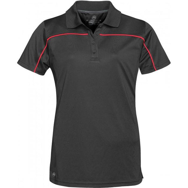 Stormtech Women’s Black/Scarlet Velocity Sport Polo