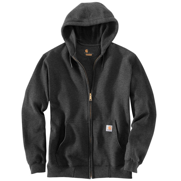 Carhartt Men’s Tall Carbon Heather Midweight Hooded Zip Front Sweatshirt