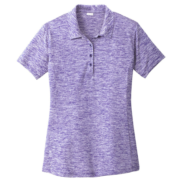 Sport-Tek Women’s Purple Electric PosiCharge Electric Heather Polo