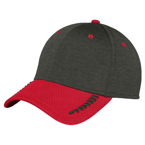 New Era Scarlet/Black Shadow Heather Shadow Stretch Heather Colorblock Cap