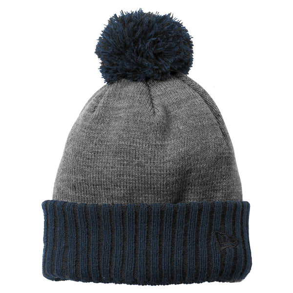 New Era Navy/Heather Grey Colorblock Cuffed Beanie