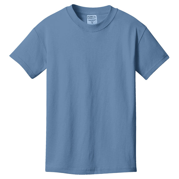 Port & Company Youth Denim Blue Pigment-Dyed Tee