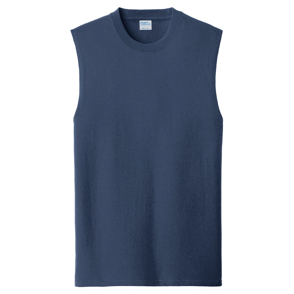 Port & Company Men’s Navy Core Cotton Sleeveless Tee