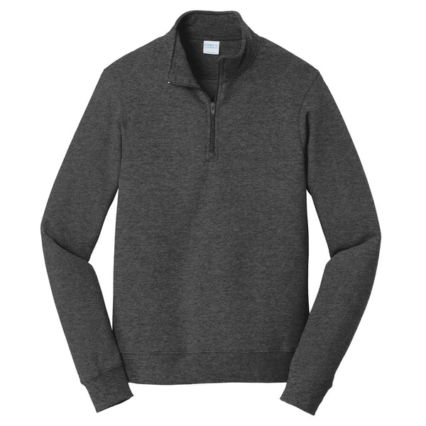 Port & Company Men’s Dark Heather Grey Fan Favorite Fleece 1/4-Zip Pullover Sweatshirt