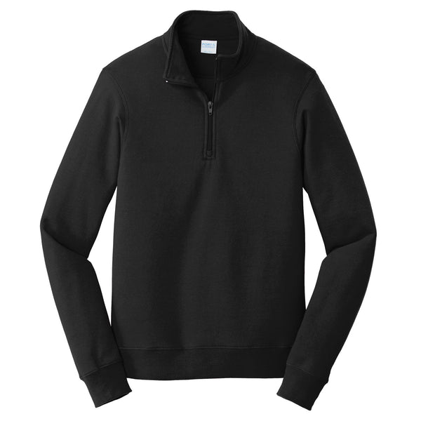 Port & Company Men’s Jet Black Fan Favorite Fleece 1/4-Zip Pullover Sweatshirt