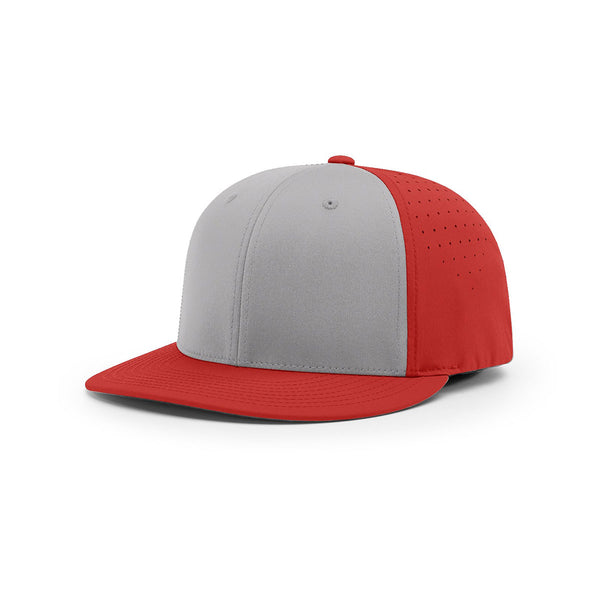 Richardson Grey/Red Performance Team Series Alternate Lite R-Flex Cap