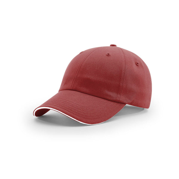 Richardson Cardinal/White R-Series Unstructured Sandwich Visor Cap